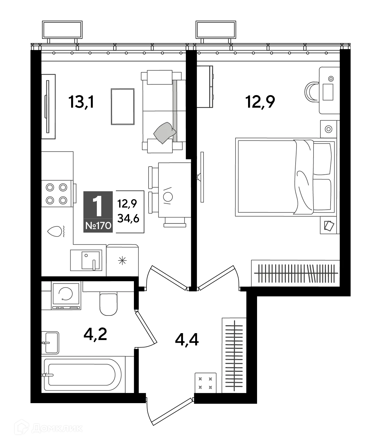 Фото квартиры в ЖК Догма Парк