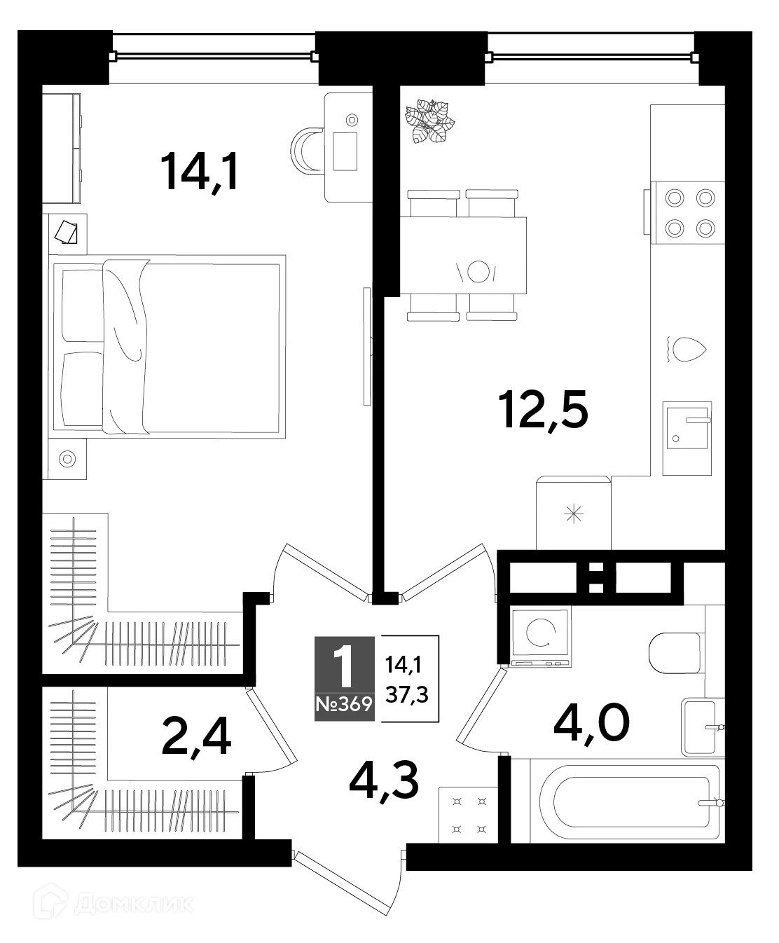 Фото квартиры в ЖК Догма Парк