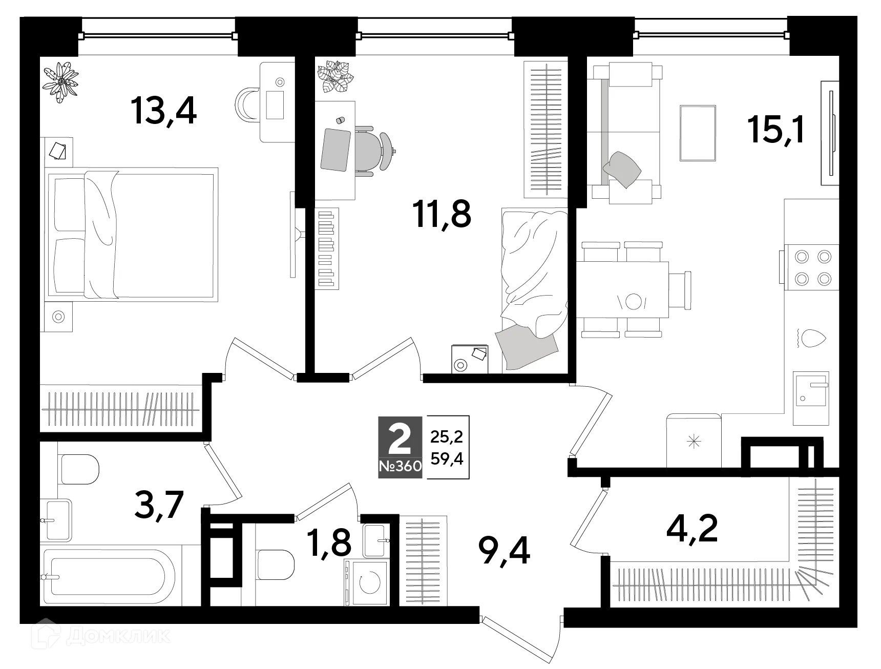 Фото квартиры в ЖК Догма Парк
