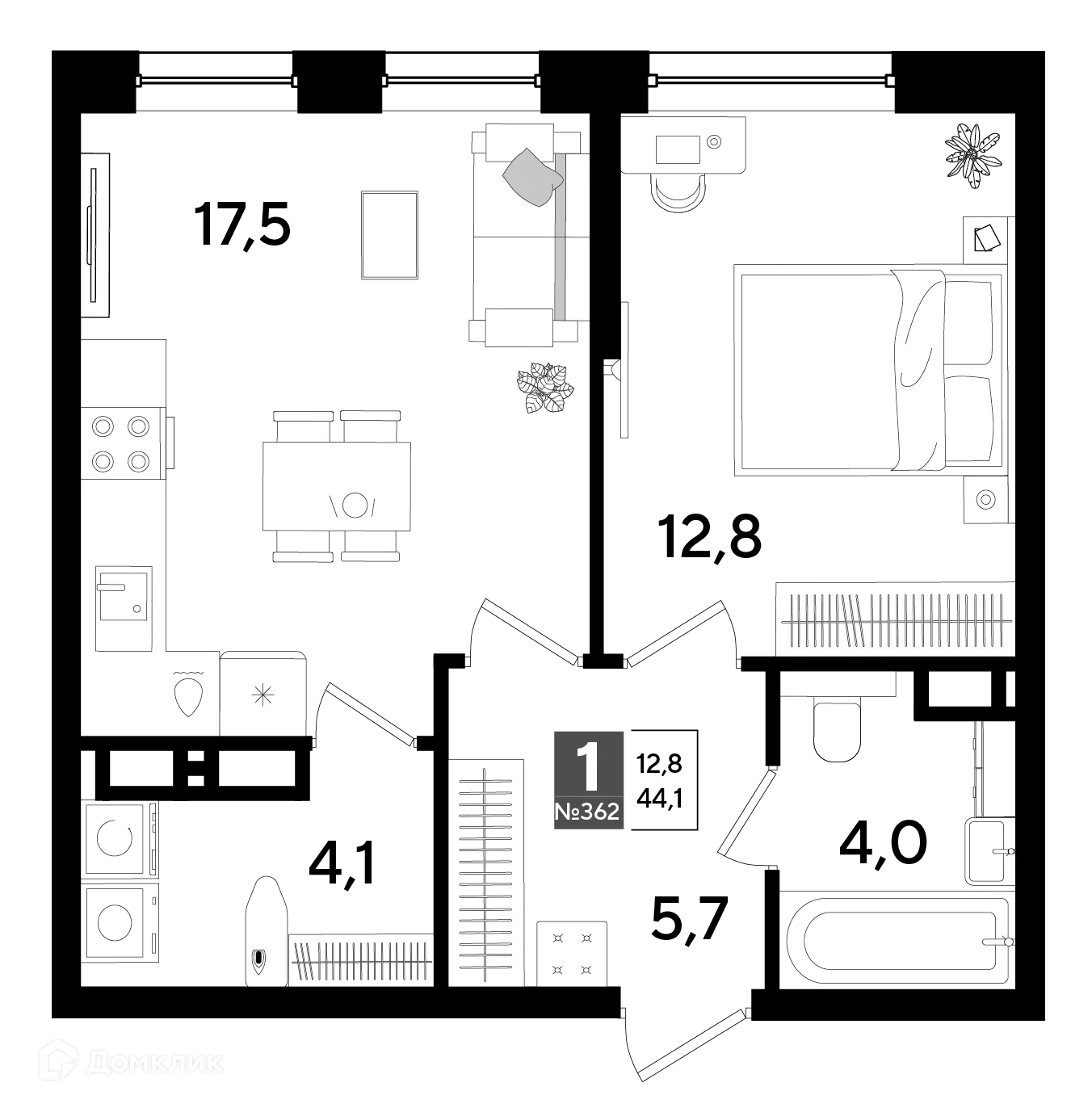 Фото квартиры в ЖК Догма Парк