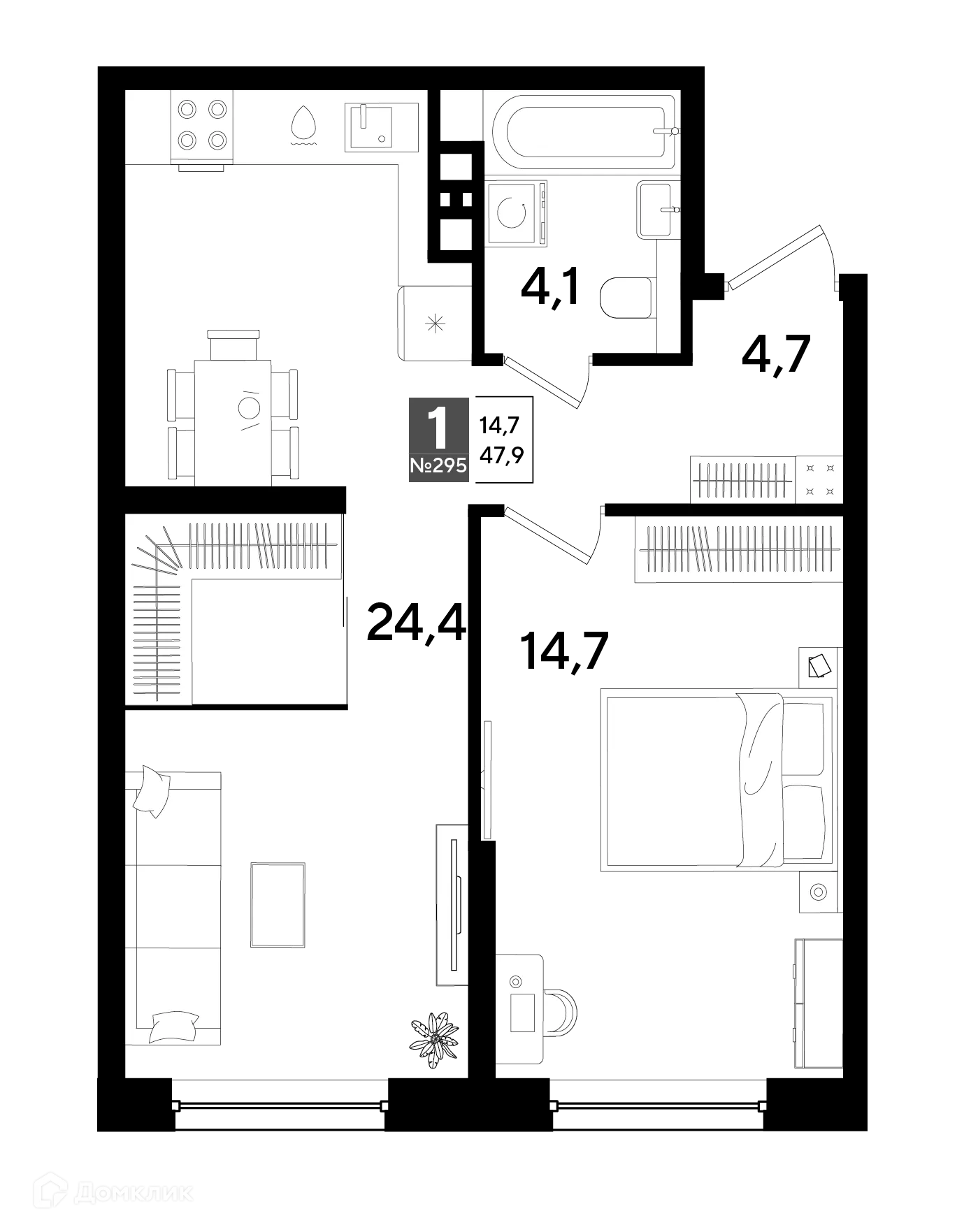 Фото квартиры в ЖК Догма Парк