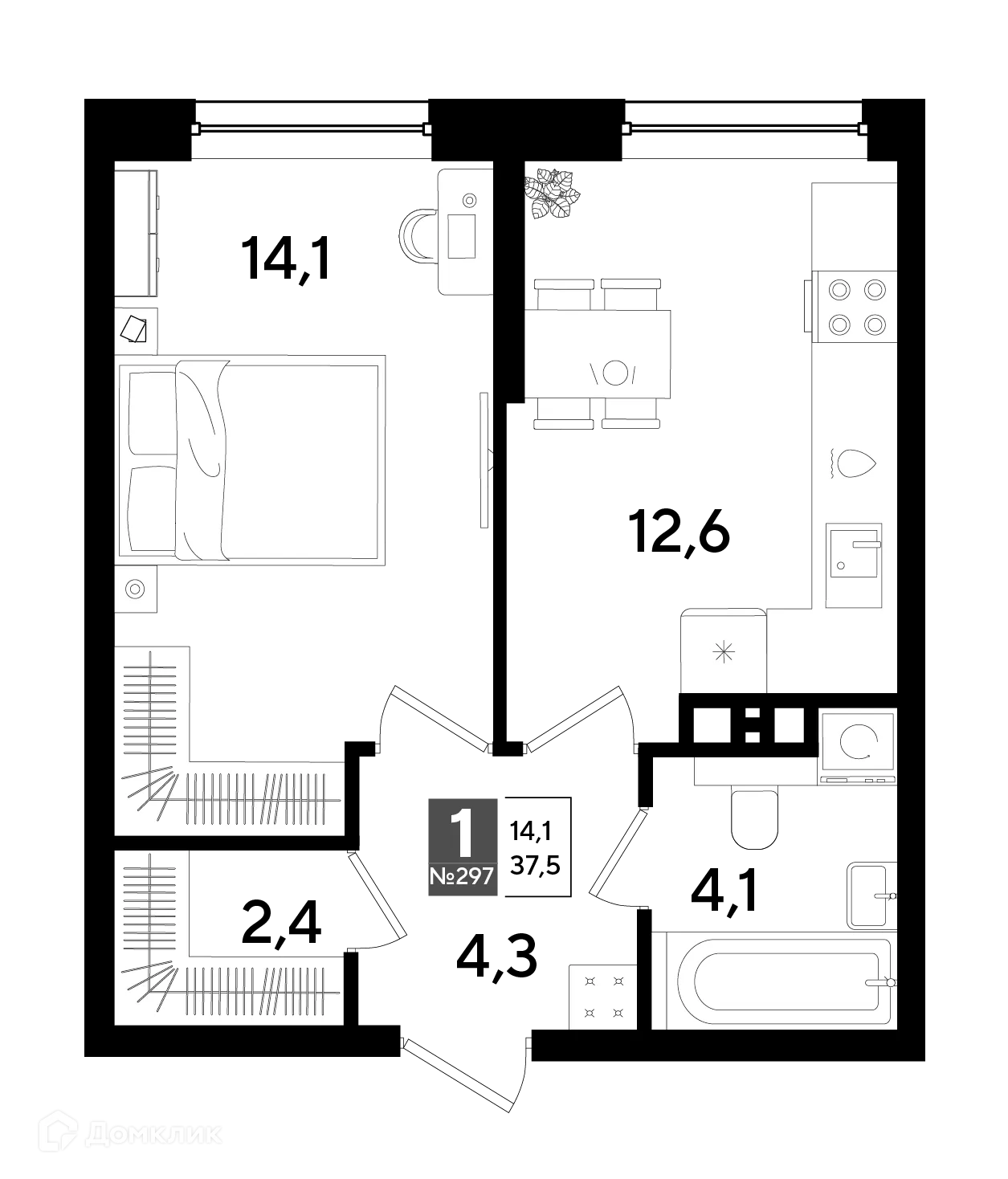 Фото квартиры в ЖК Догма Парк