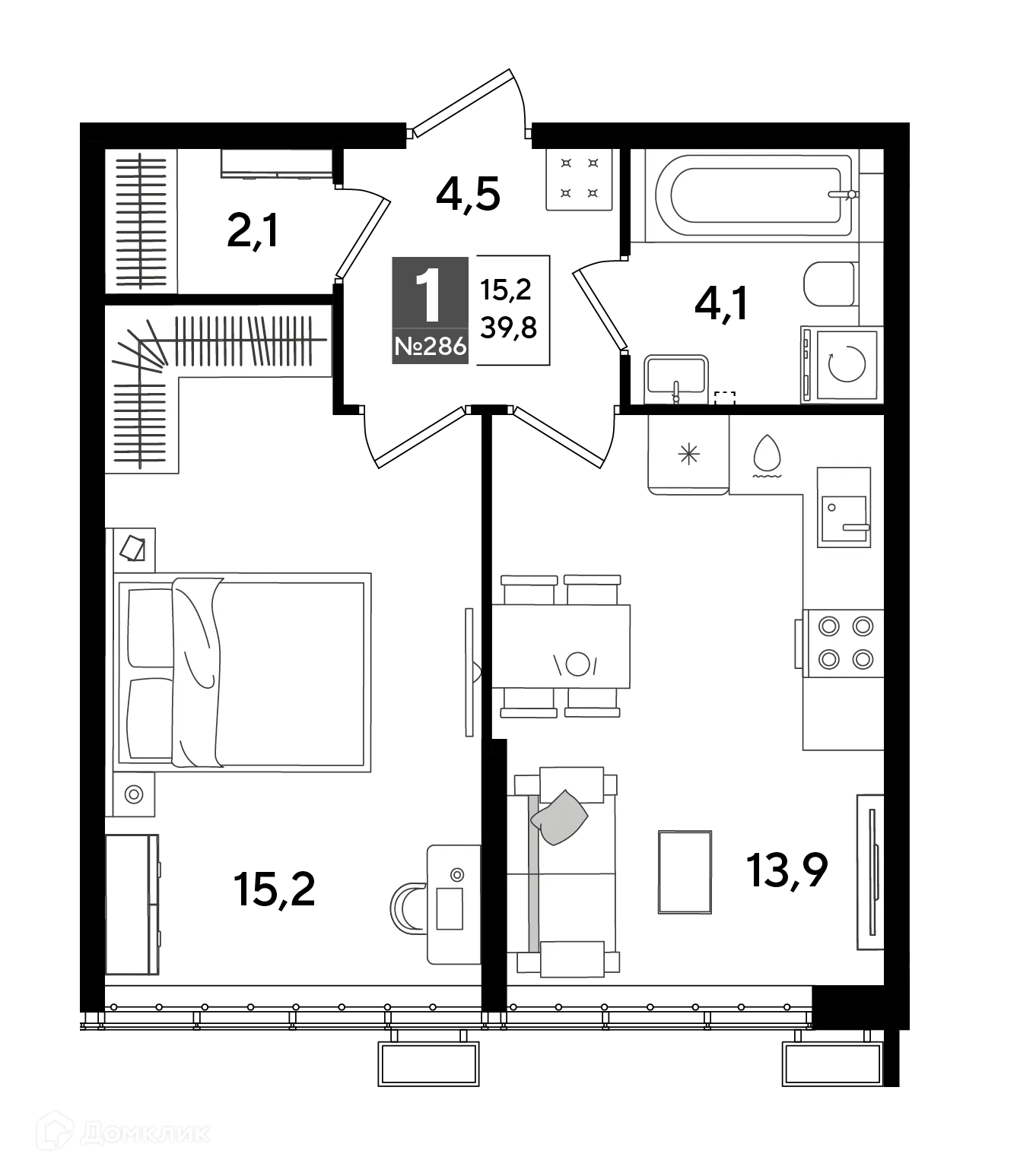 Фото квартиры в ЖК Догма Парк