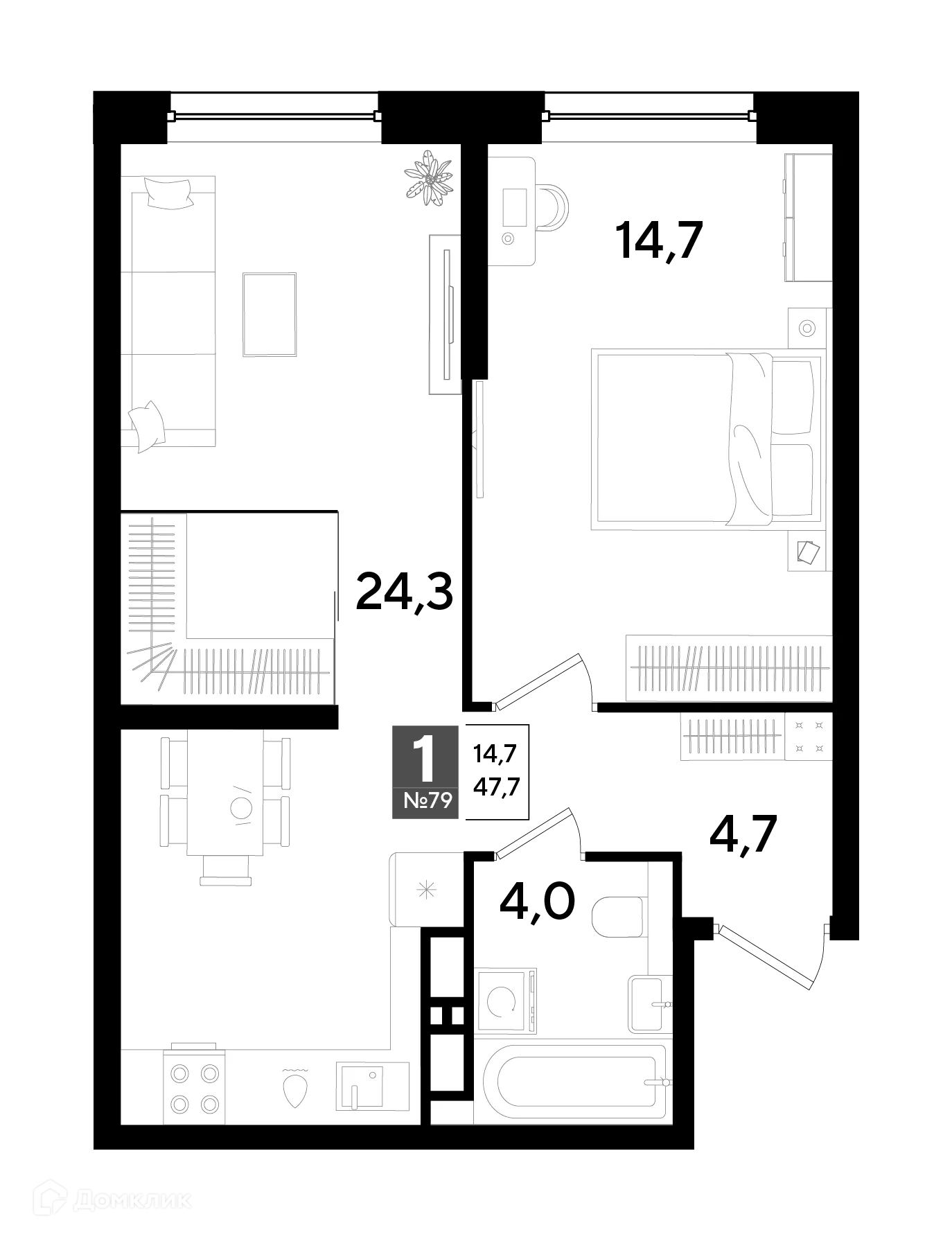 Фото квартиры в ЖК Догма Парк