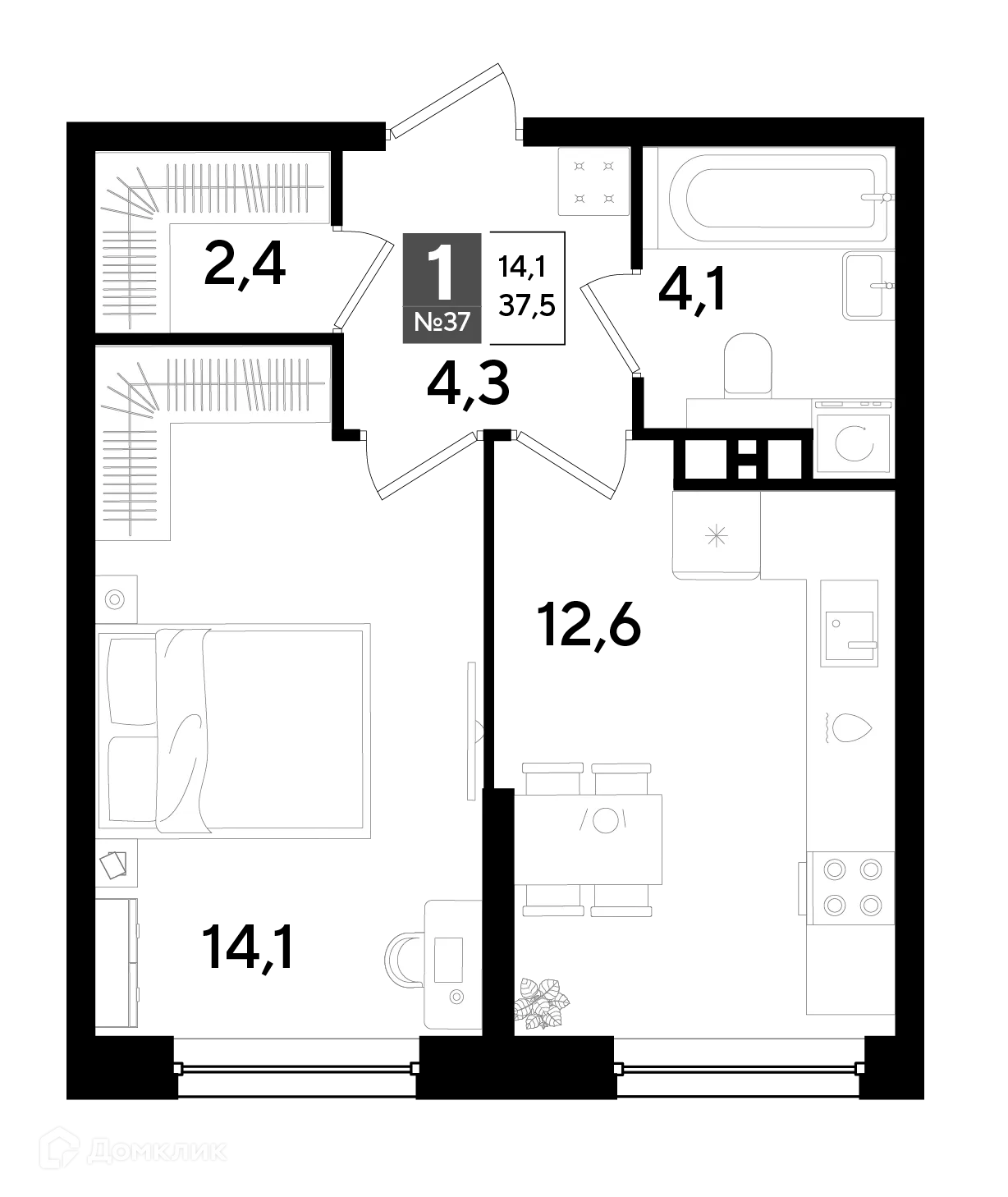 Фото квартиры в ЖК Догма Парк