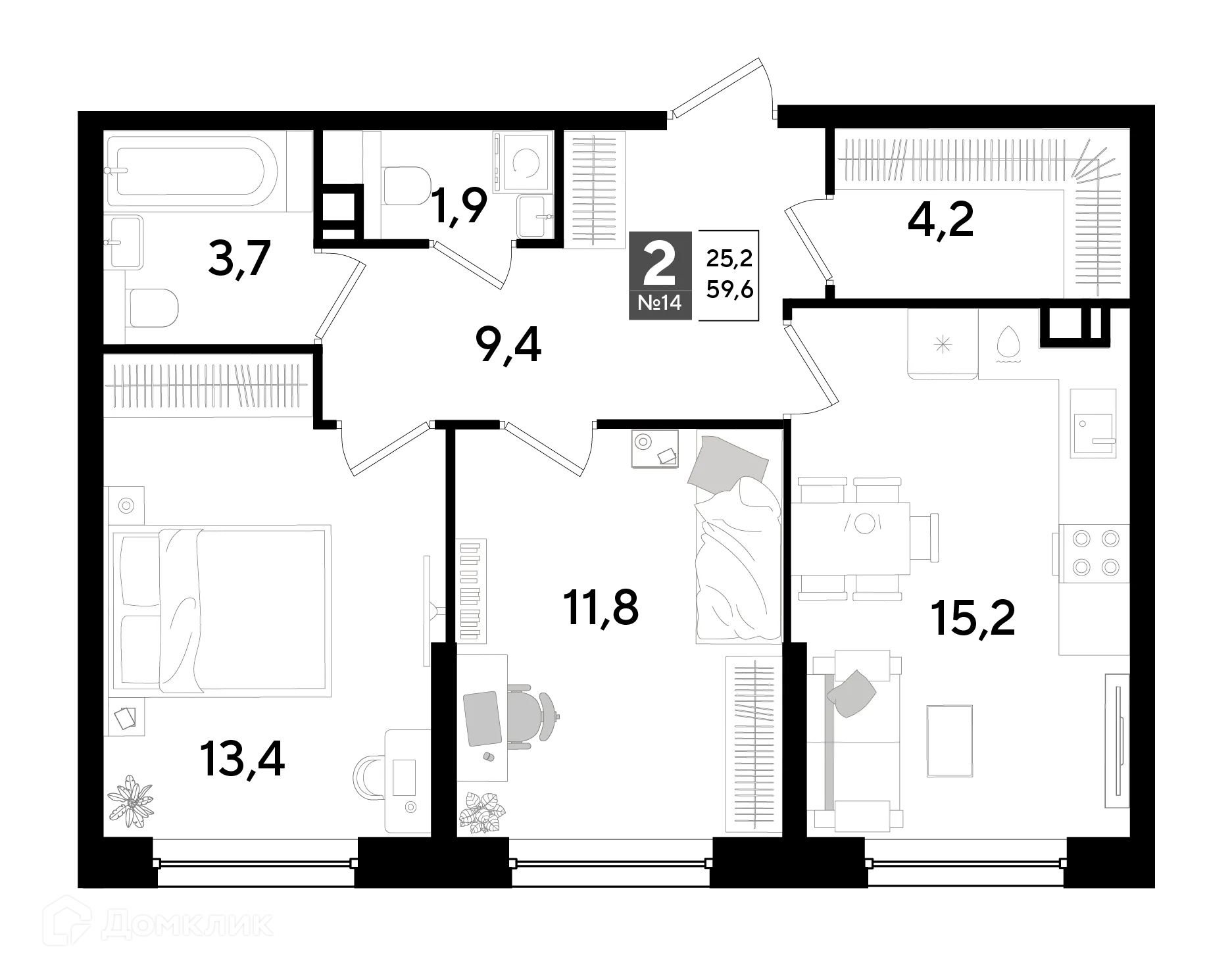 Фото квартиры в ЖК Догма Парк
