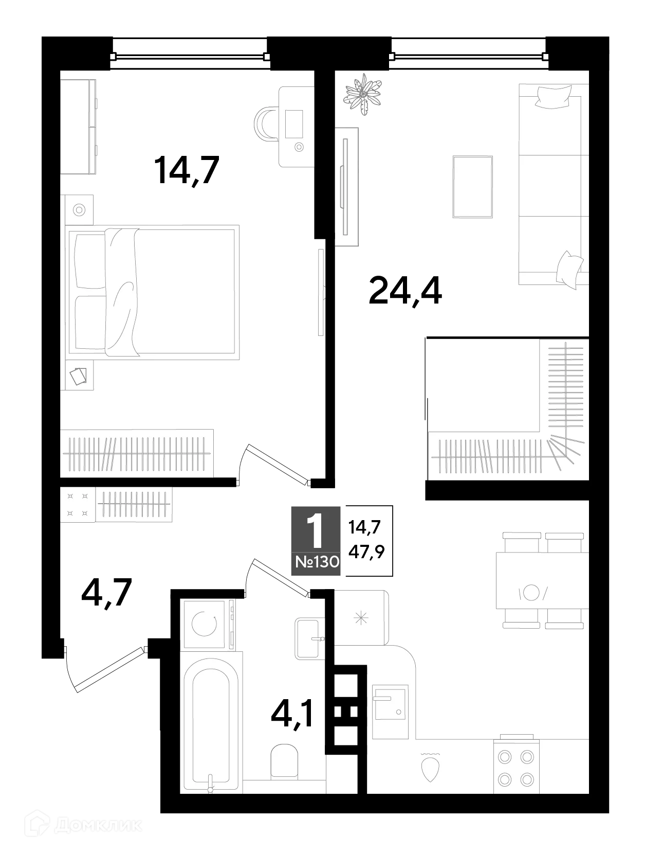 Фото квартиры в ЖК Догма Парк