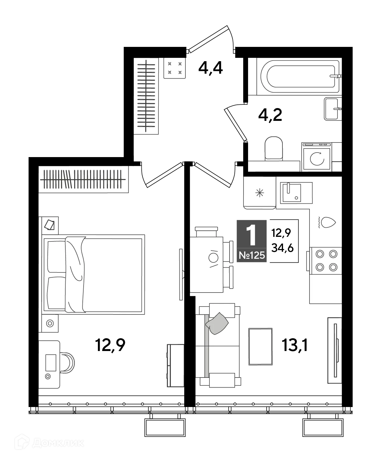 Фото квартиры в ЖК Догма Парк