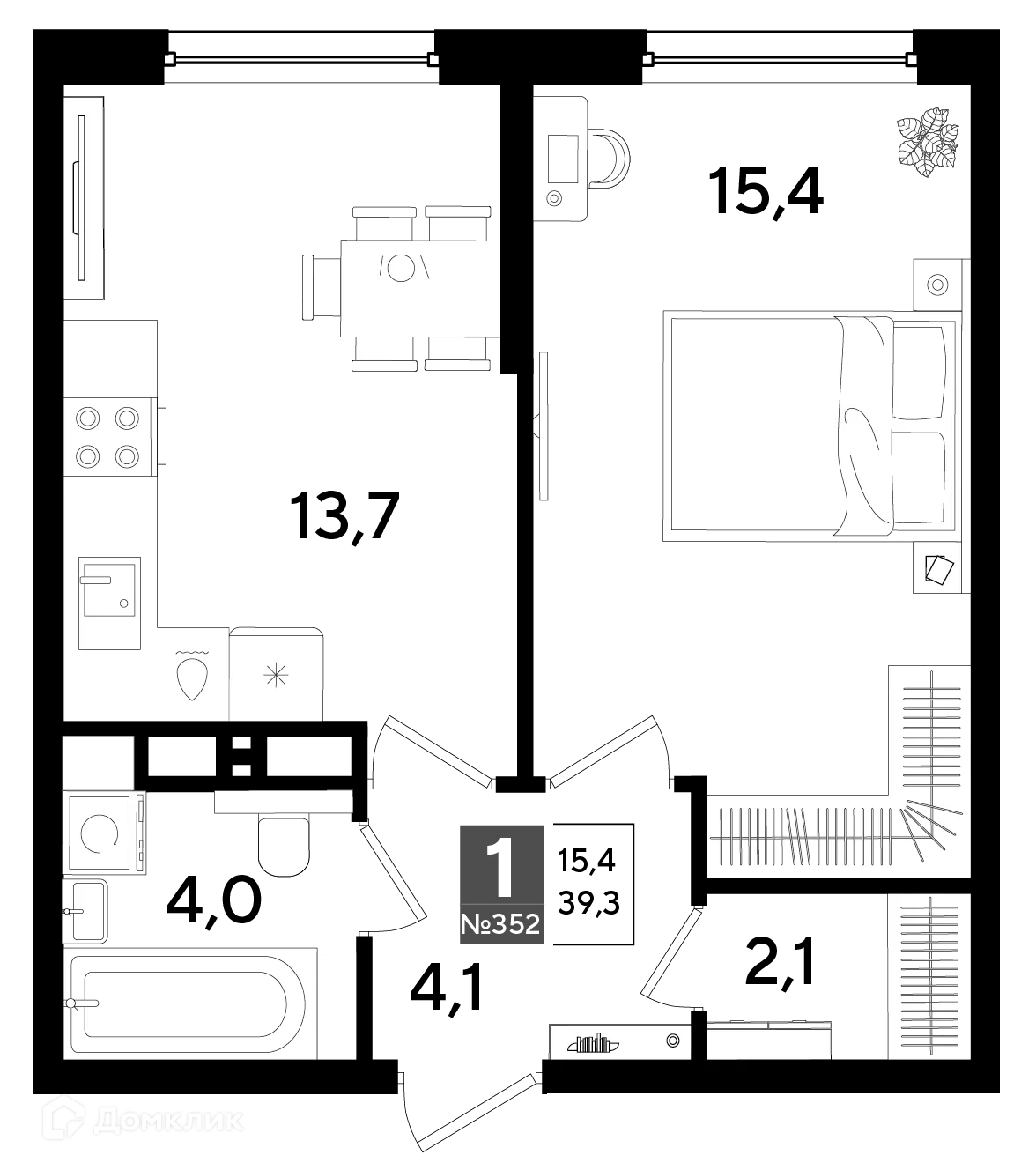 Фото квартиры в ЖК Догма Парк