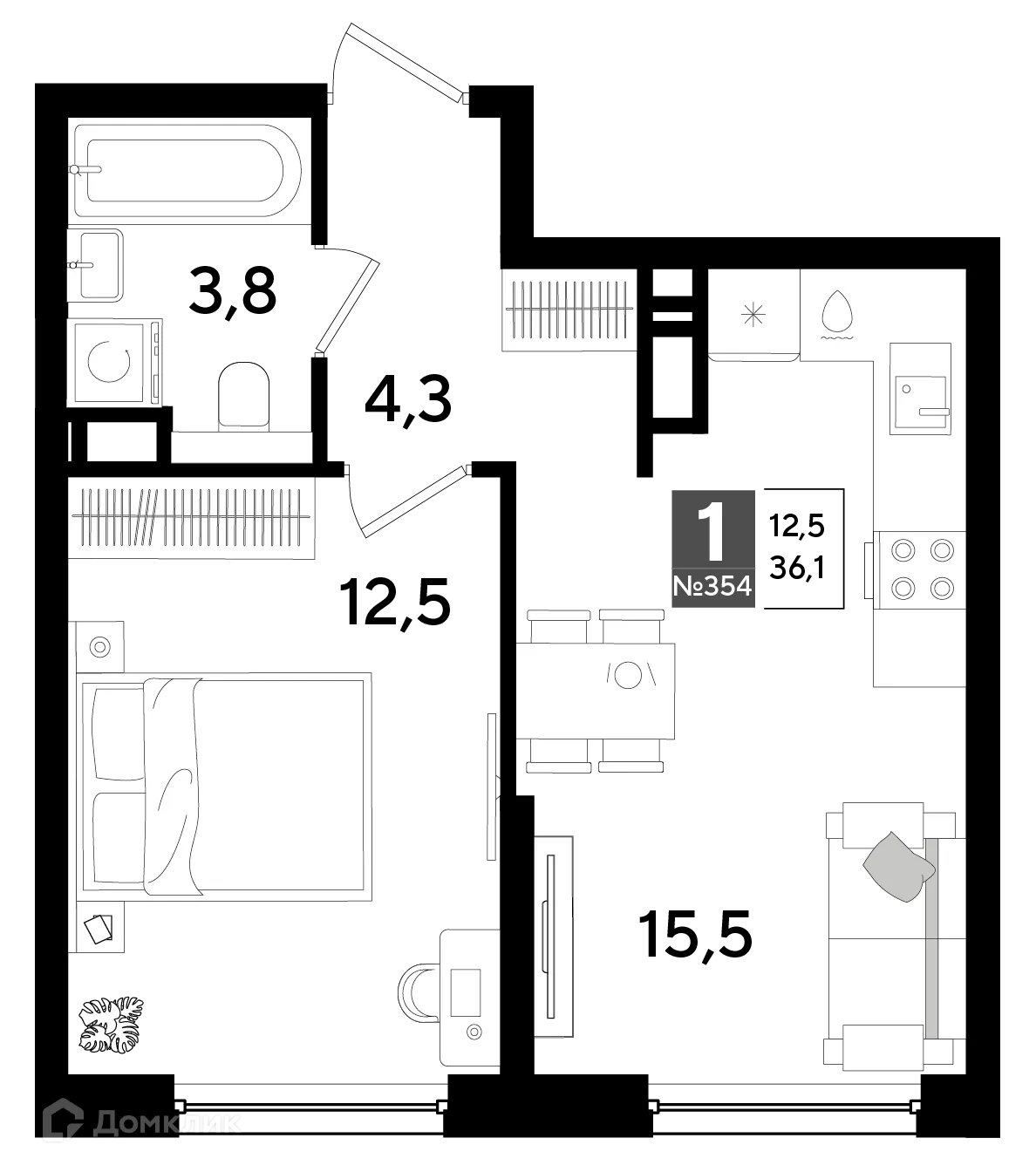 Фото квартиры в ЖК Догма Парк