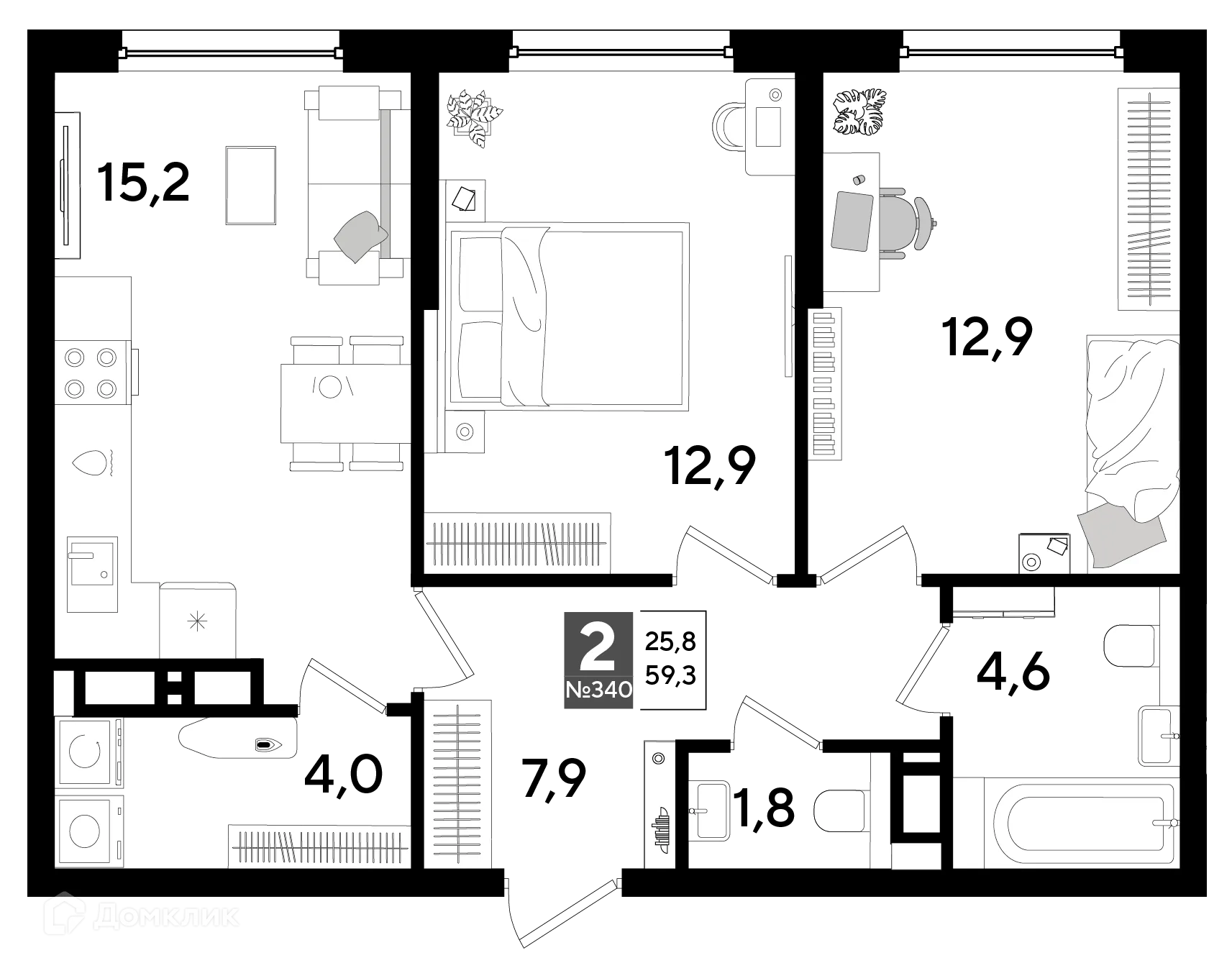 Фото квартиры в ЖК Догма Парк