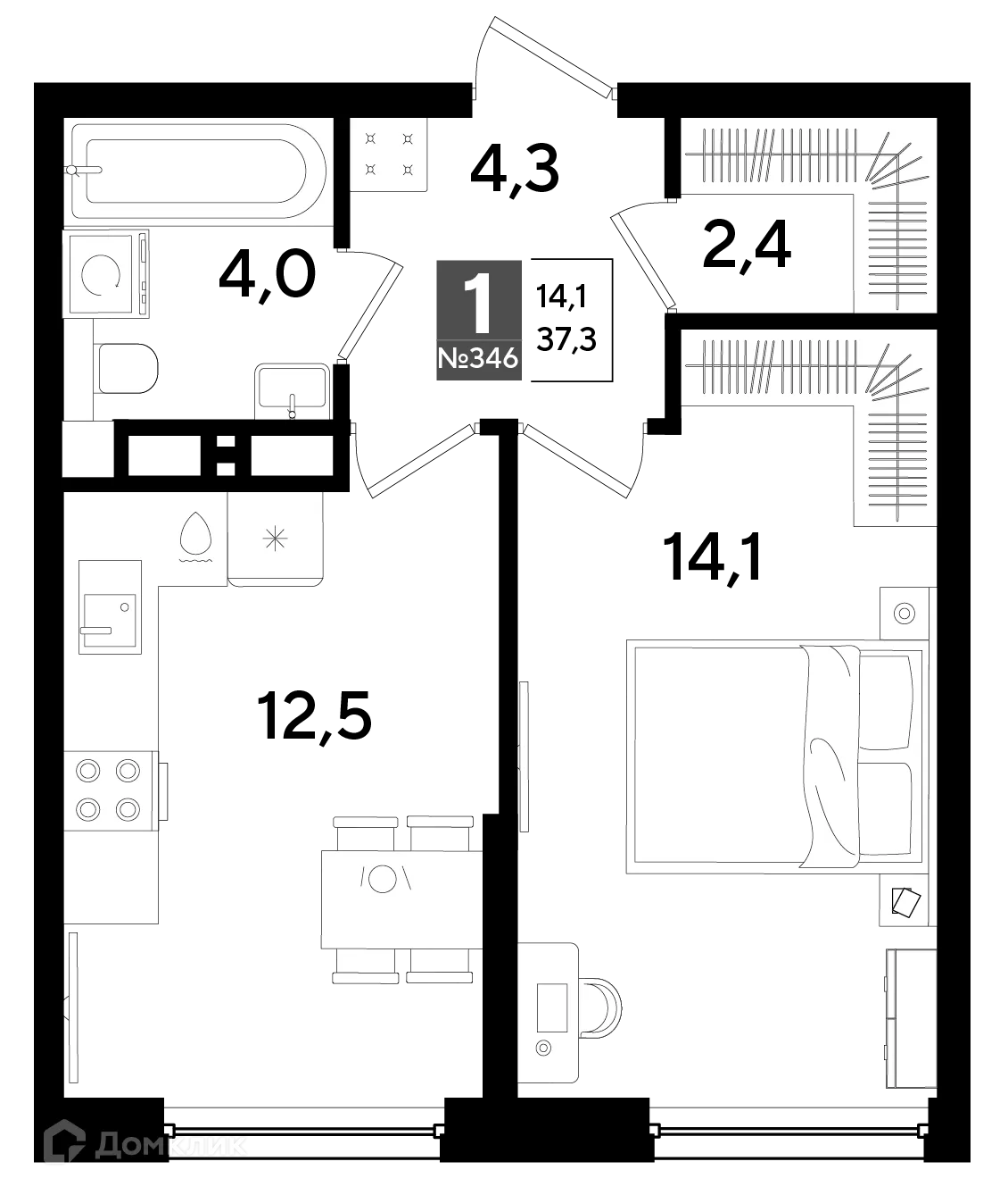 Фото квартиры в ЖК Догма Парк