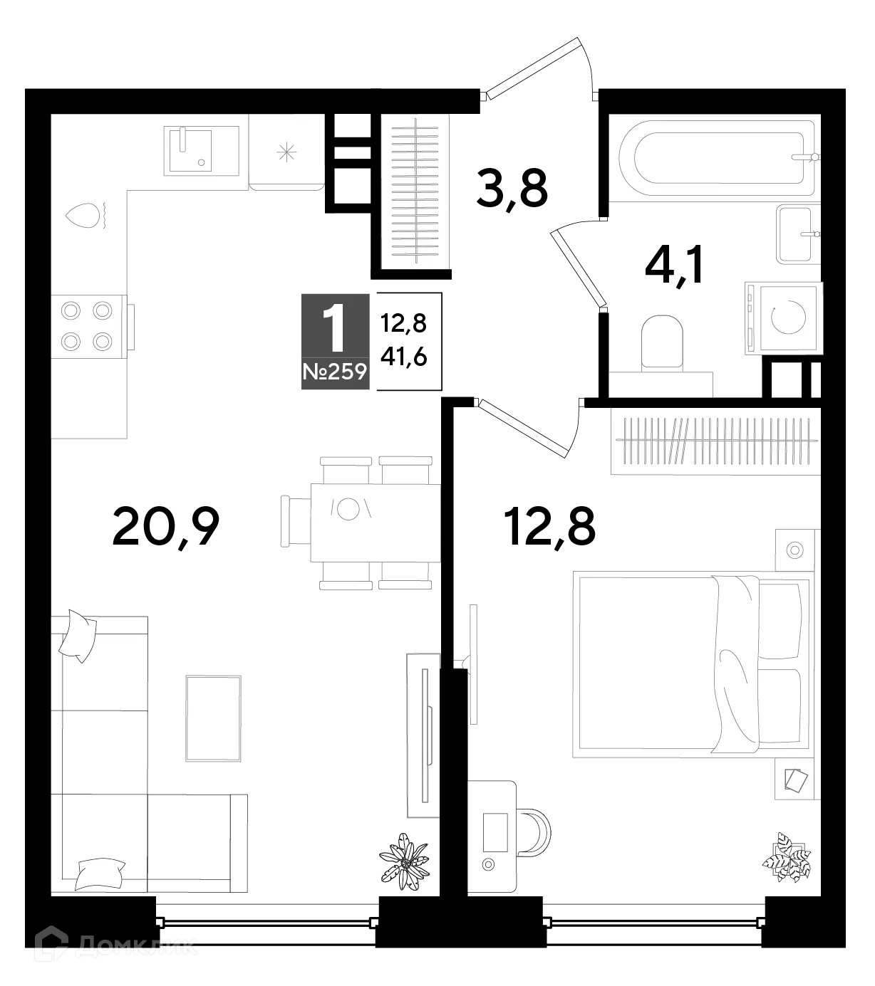 Фото квартиры в ЖК Догма Парк