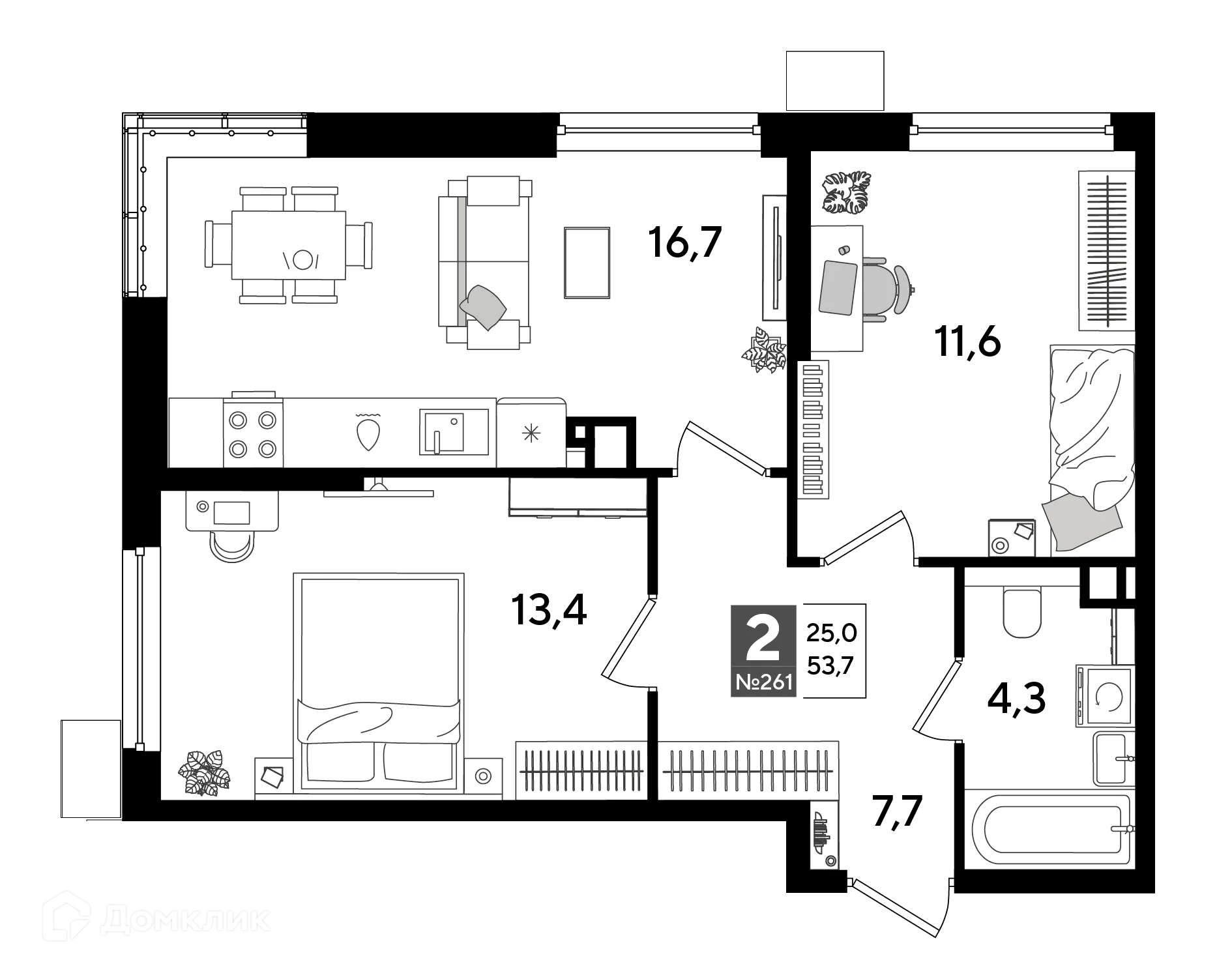 Фото квартиры в ЖК Догма Парк