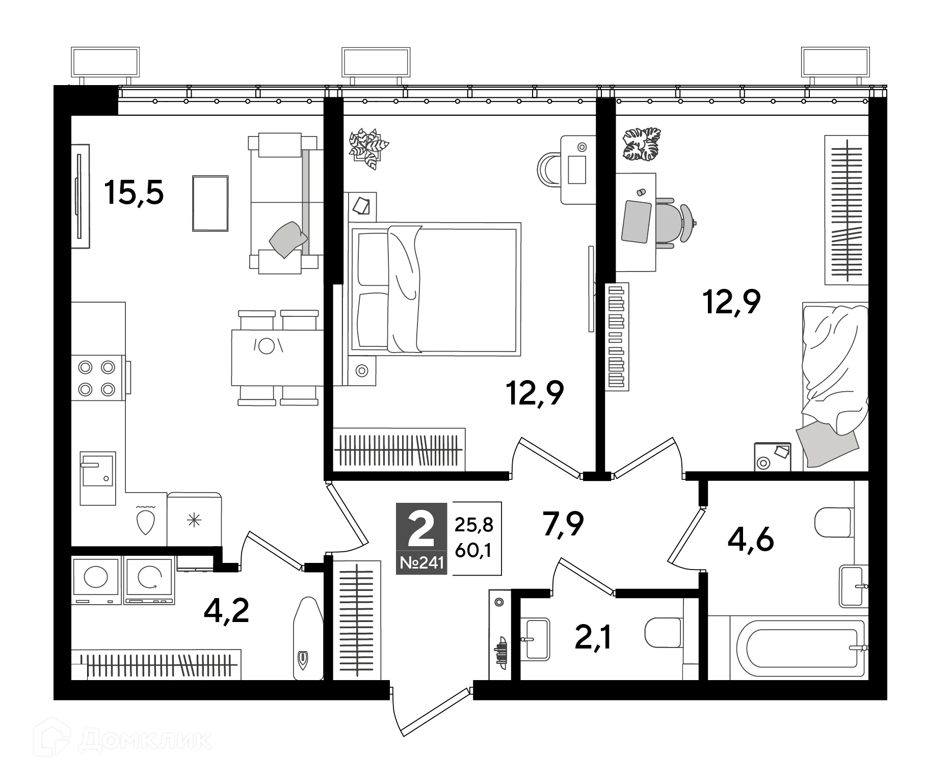 Фото квартиры в ЖК Догма Парк