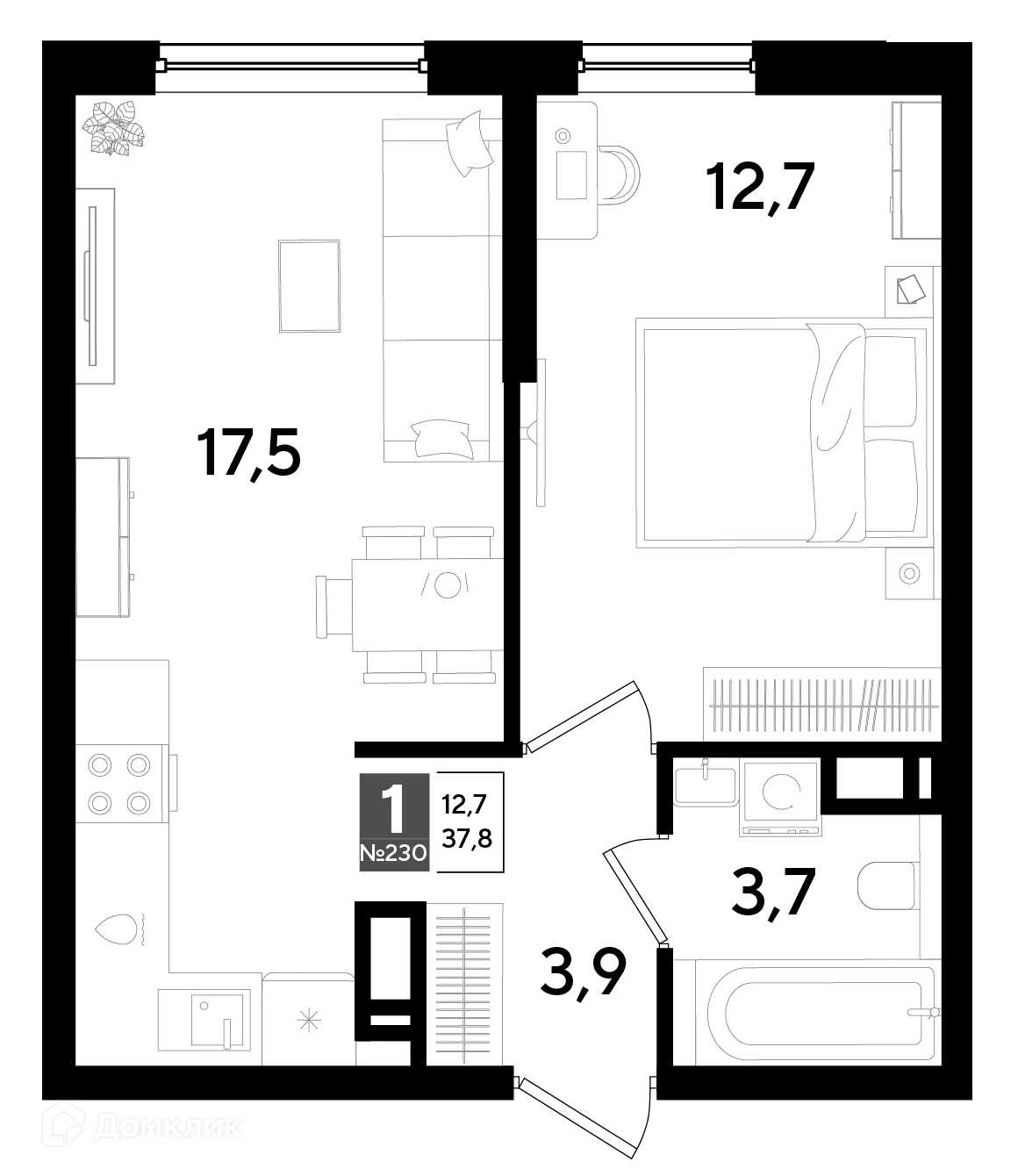 Фото квартиры в ЖК Догма Парк