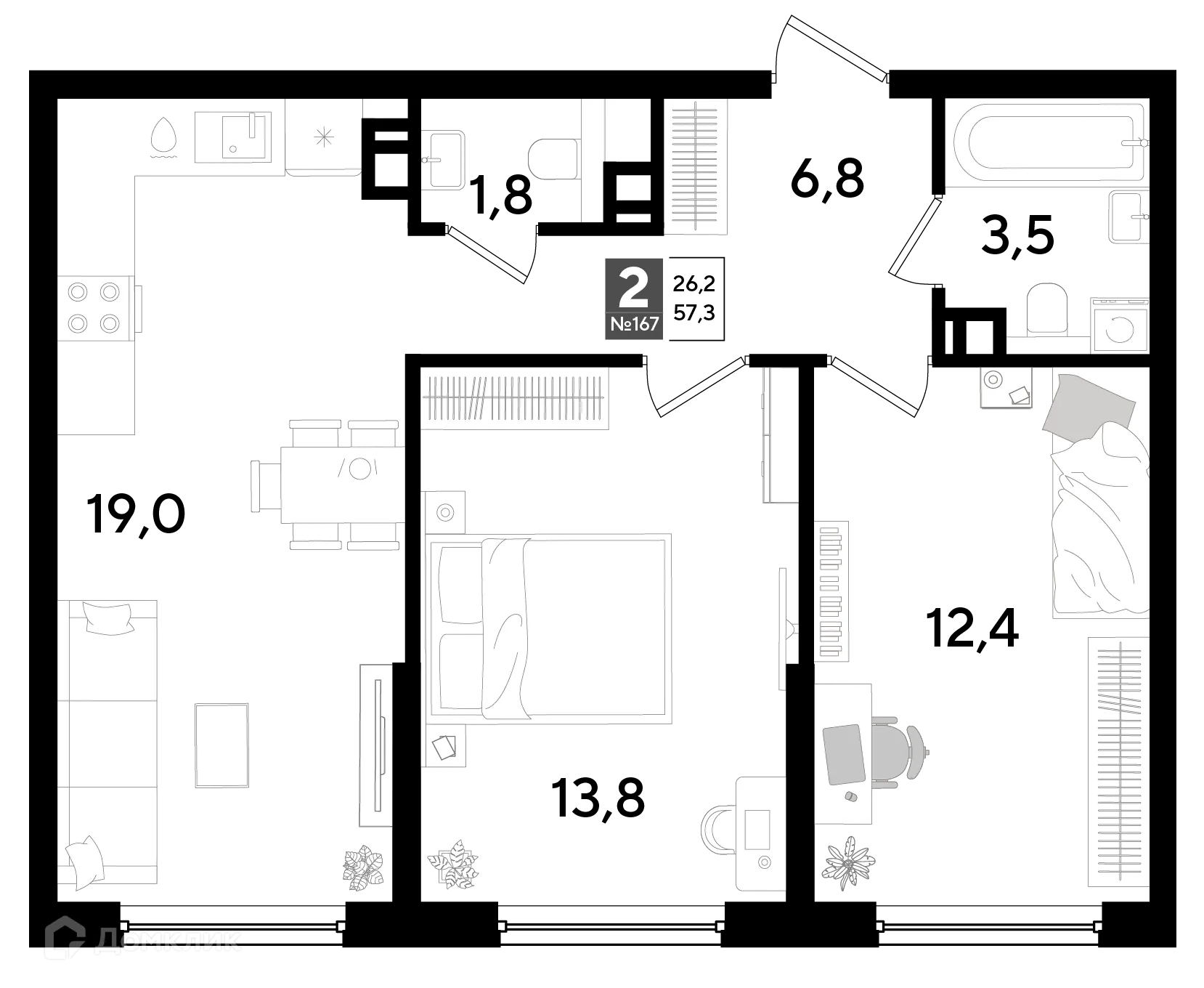 Фото квартиры в ЖК Догма Парк