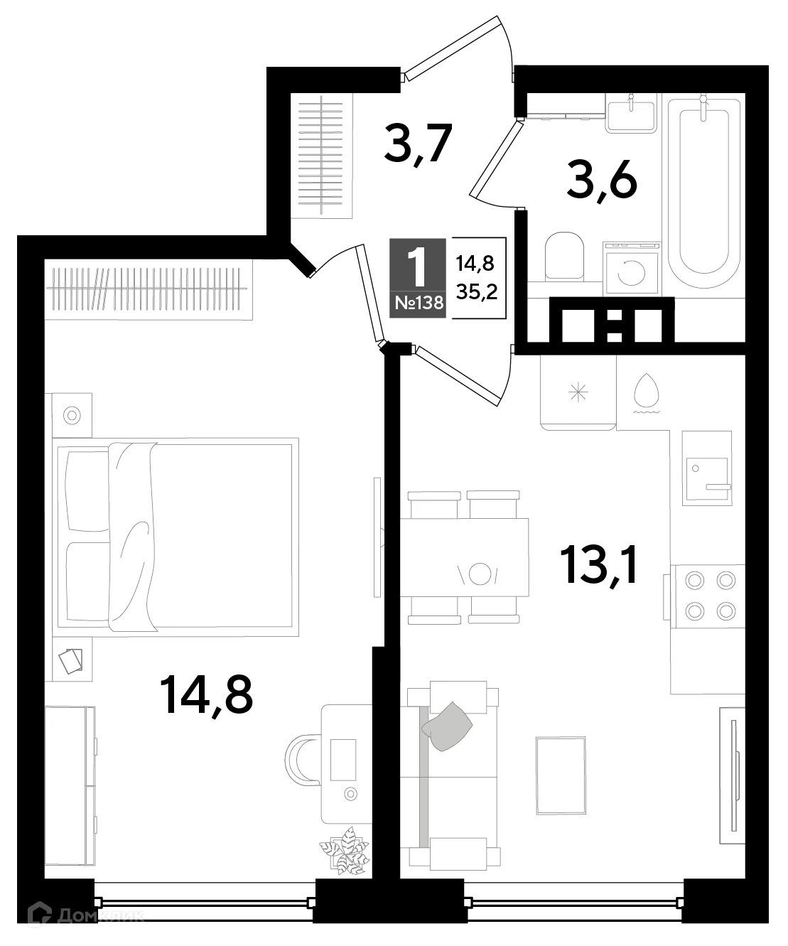 Фото квартиры в ЖК Догма Парк