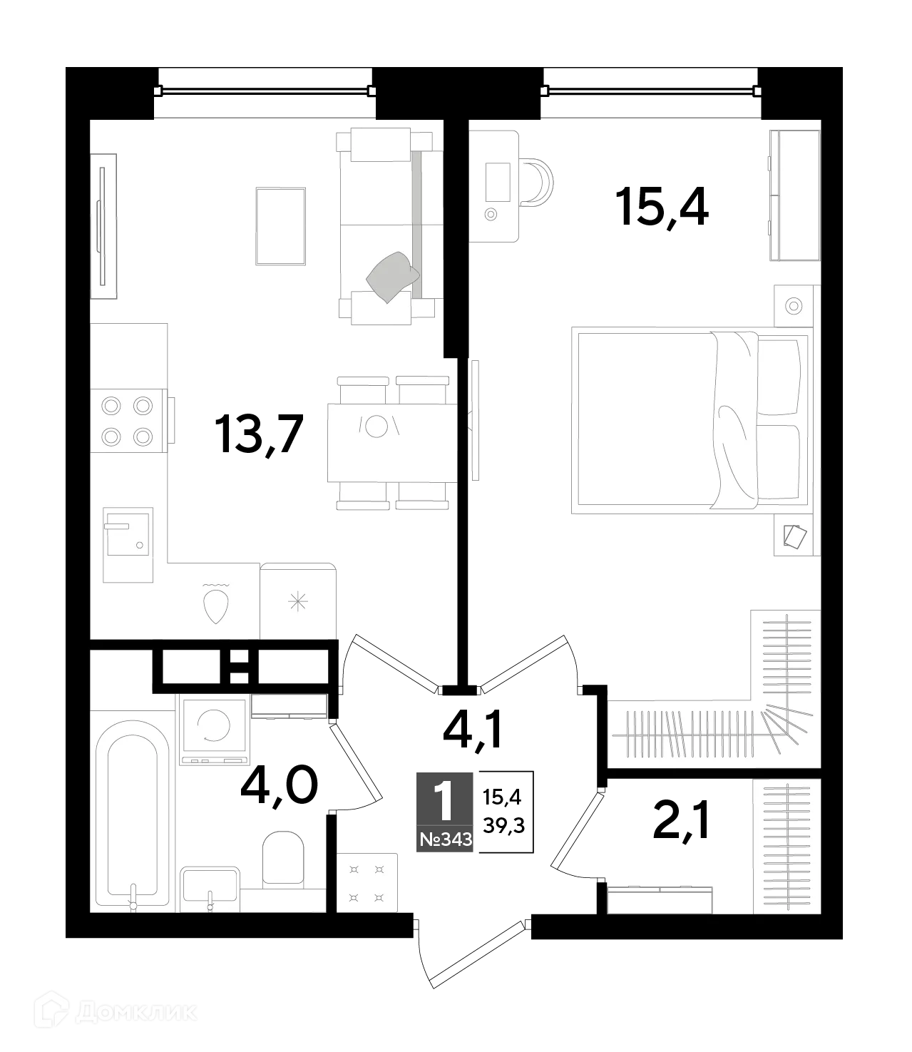 Фото квартиры в ЖК Догма Парк