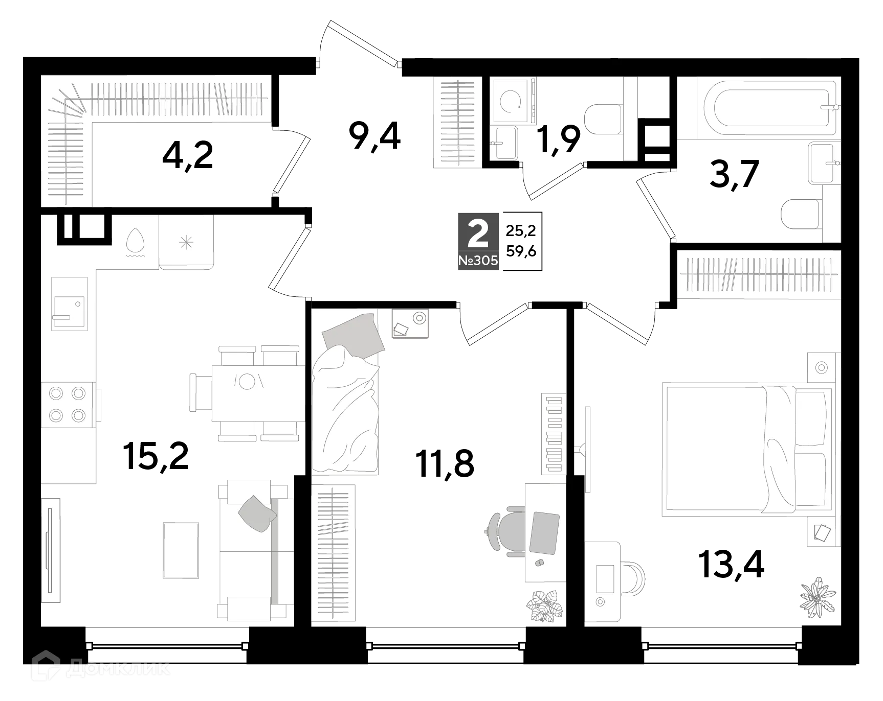Фото квартиры в ЖК Догма Парк