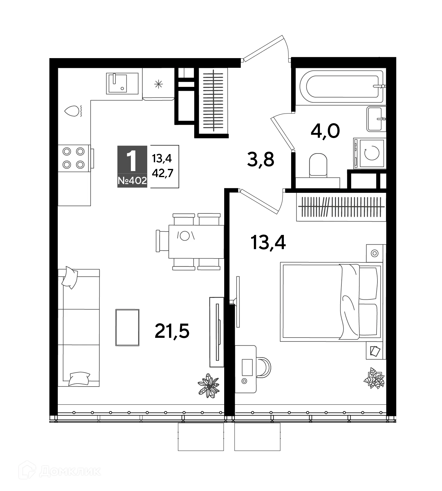 Фото квартиры в ЖК Догма Парк