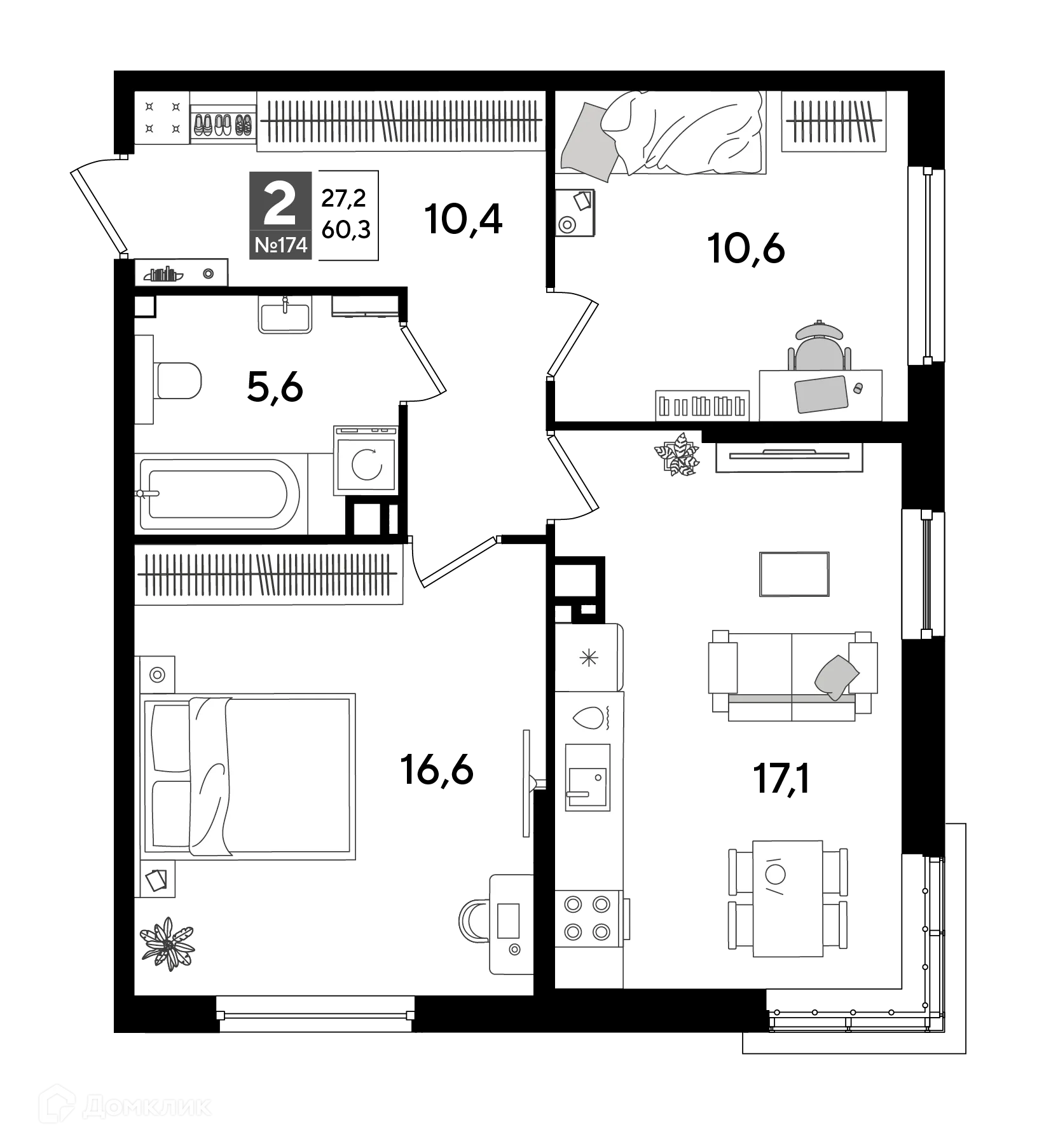 Фото квартиры в ЖК Догма Парк