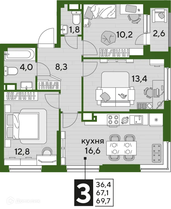 Фото квартиры в ЖК Догма Парк