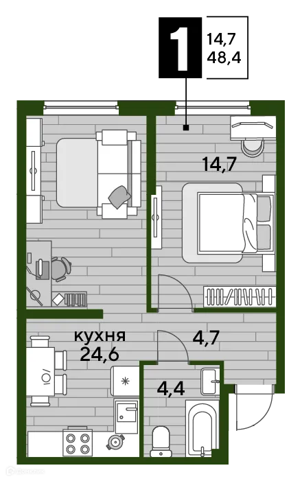 Фото квартиры в ЖК Догма Парк