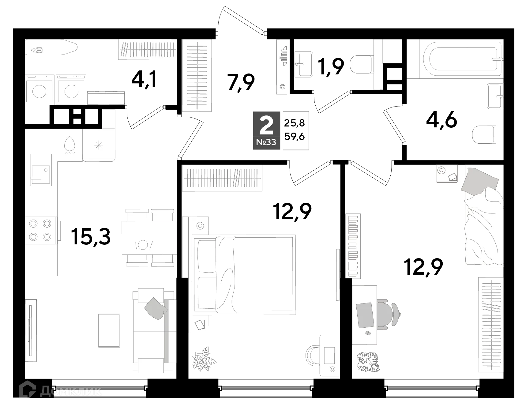 Фото квартиры в ЖК Догма Парк