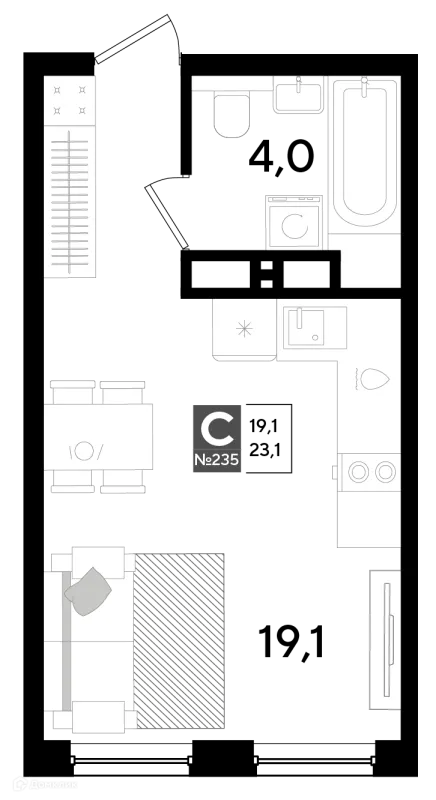 Студия квартиры в Краснодаре новостройки