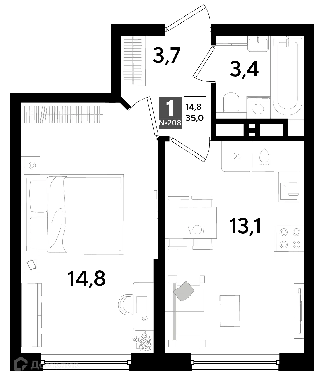 Фото квартиры в ЖК Догма Парк