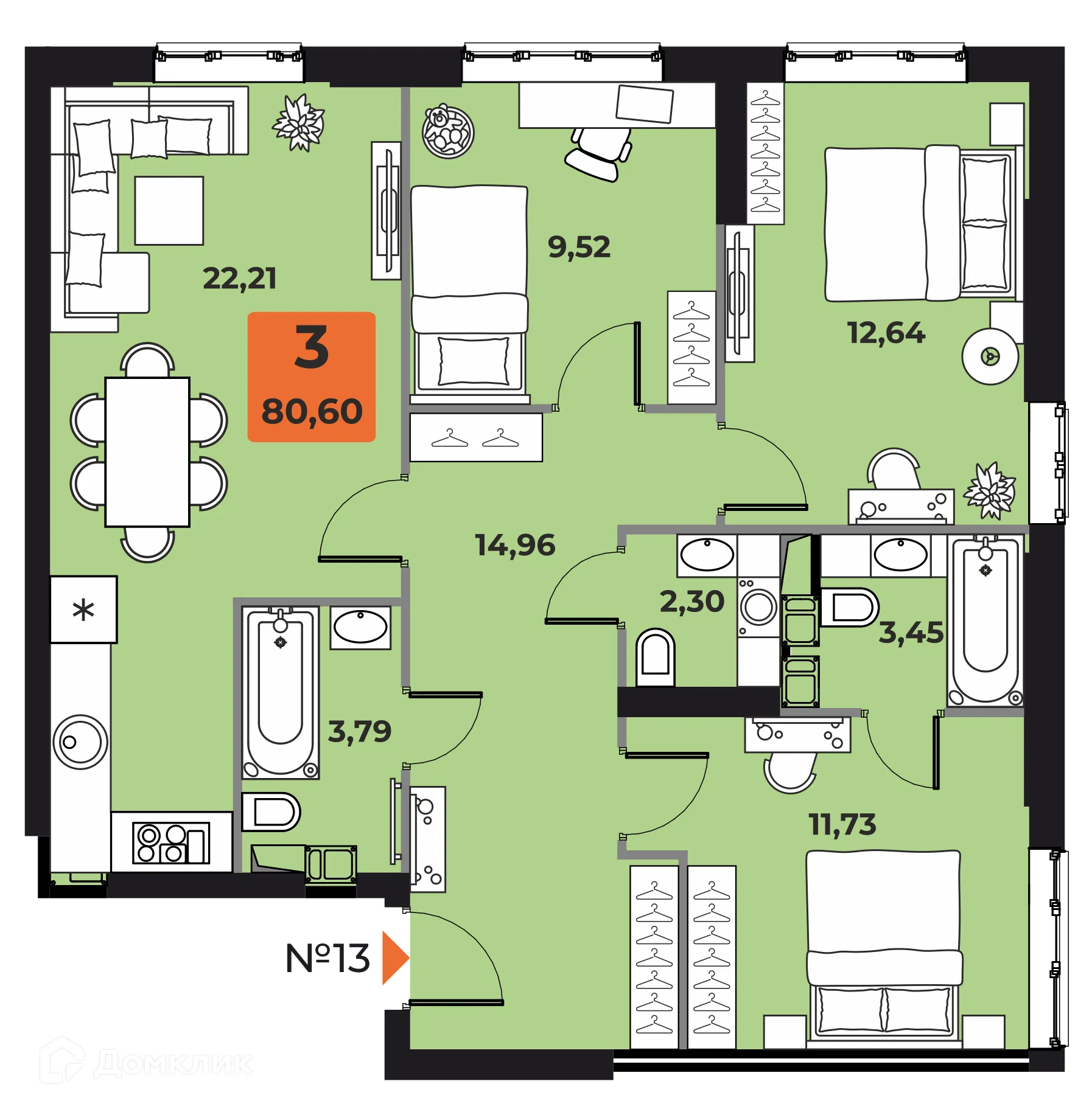 Фото квартиры в ЖК "Капитал"