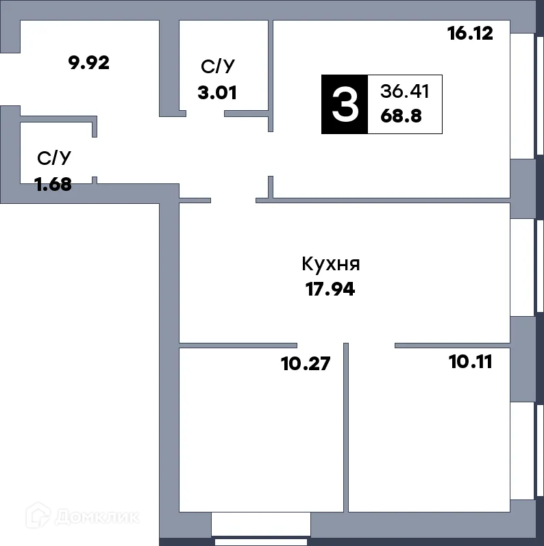 Фото квартиры в ЖК Заречье