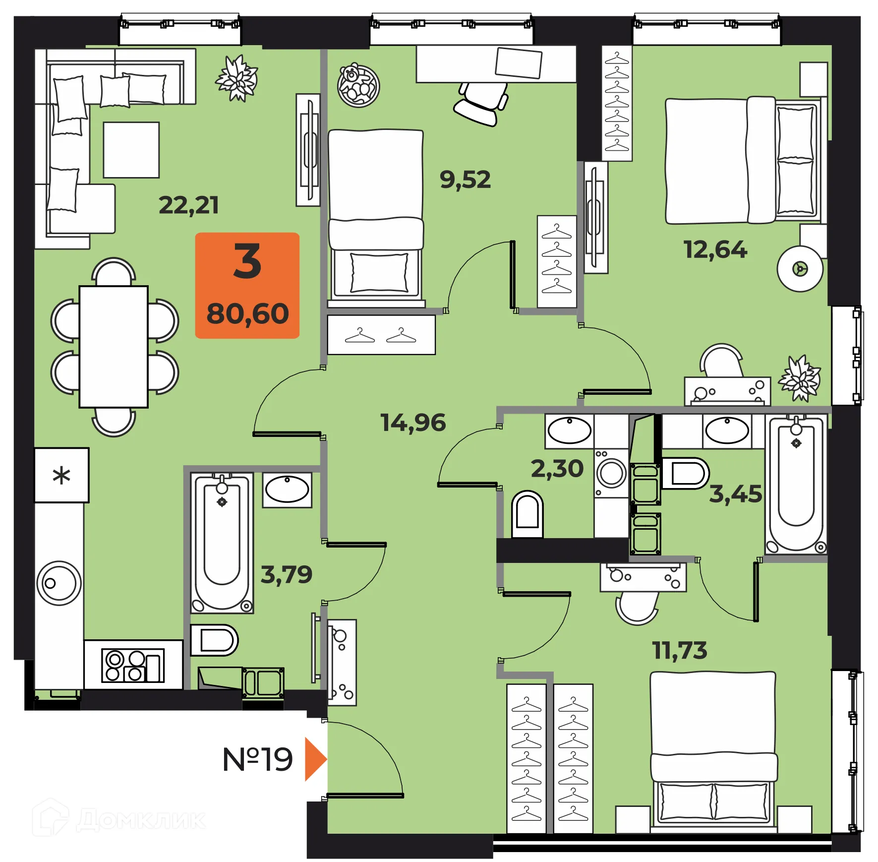 Фото квартиры в ЖК "Капитал"