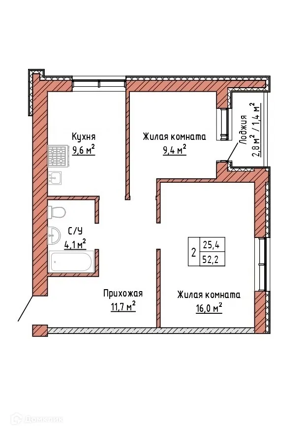Фото квартиры в ЖК Жилой район "Волгарь"