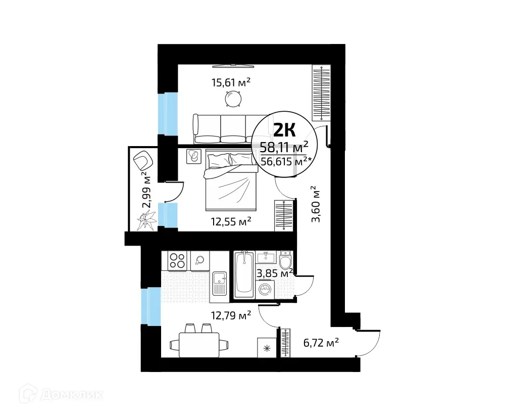 Фото квартиры в ЖК "Новая Самара"