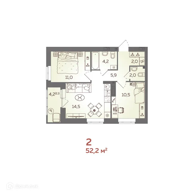 Фото квартиры в ЖК Романовъ комфорт