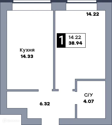 Фото квартиры в ЖК Заречье