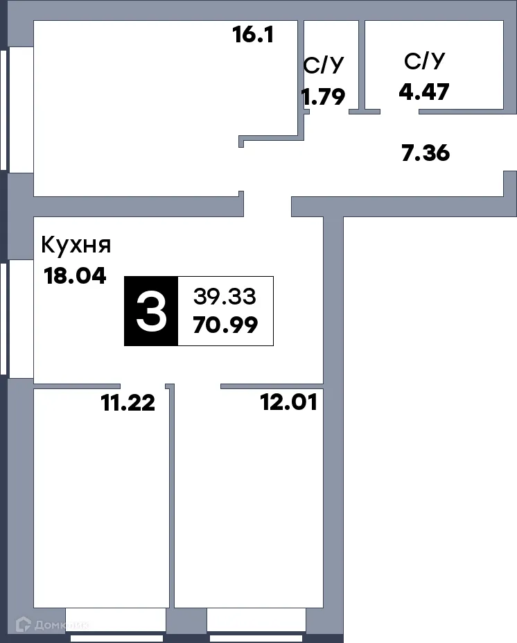 Фото квартиры в ЖК Заречье