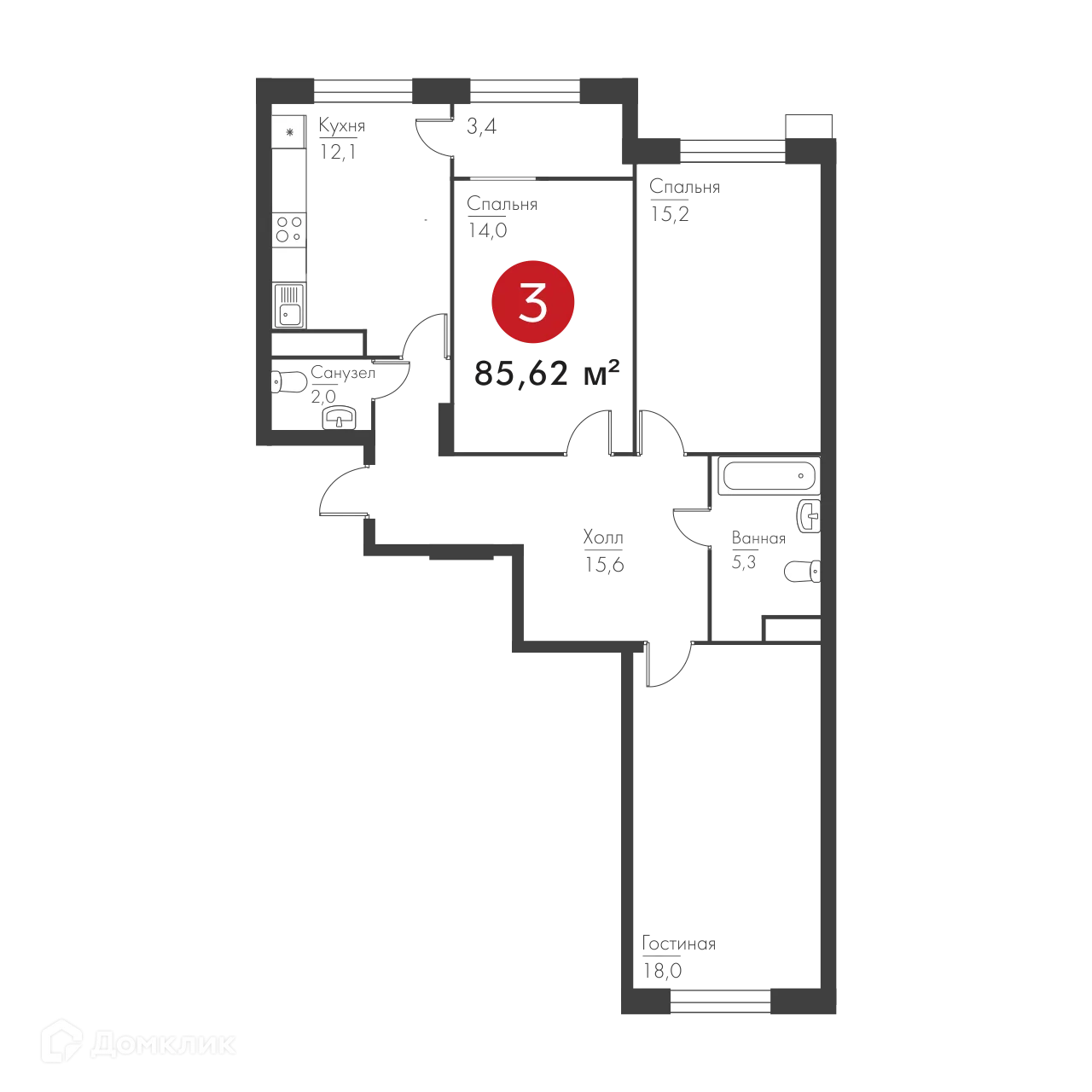 Фото квартиры в ЖК Панова Парк