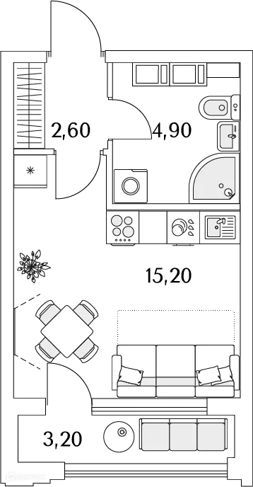 Фото квартиры в ЖК "Тайм Сквер"