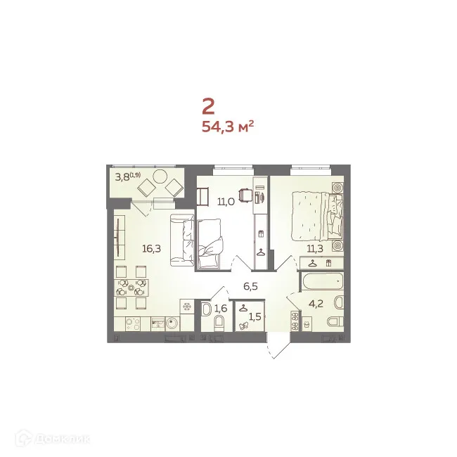 Фото квартиры в ЖК Романовъ комфорт