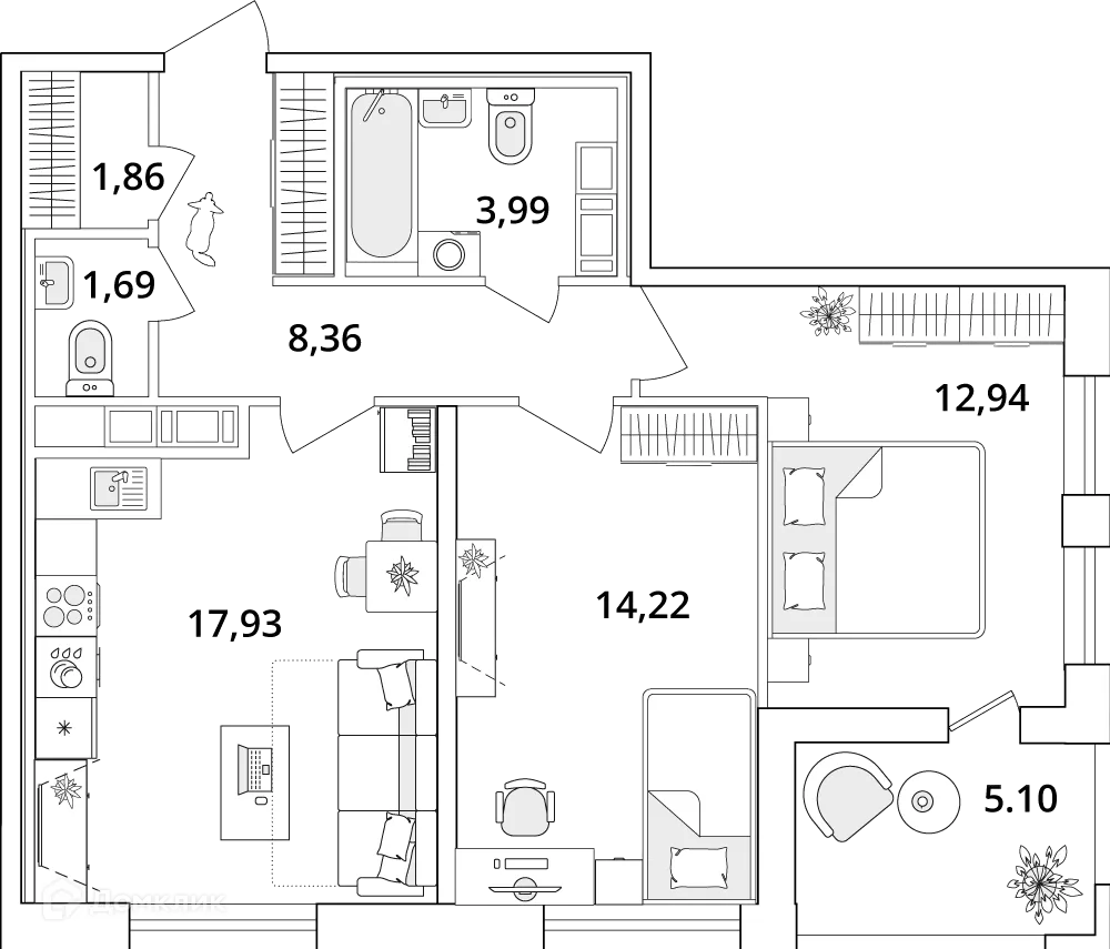 Фото квартиры в ЖК "Cube (Кьюб)"