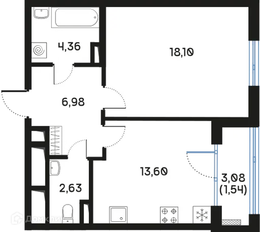 Фото квартиры в ЖК Дом РЕГЕНБОГЕН
