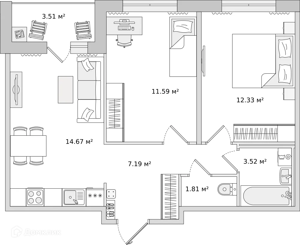 Фото квартиры в ЖК "ЦДС Dreamline (Дримлайн)"