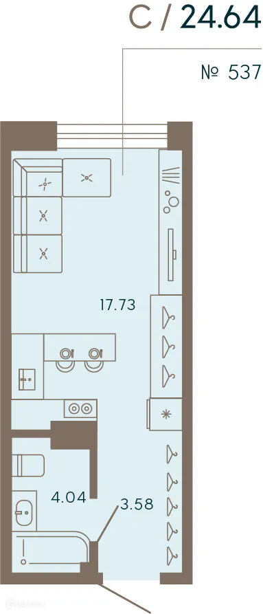 Фото квартиры в ЖК 17/33 Петровский остров