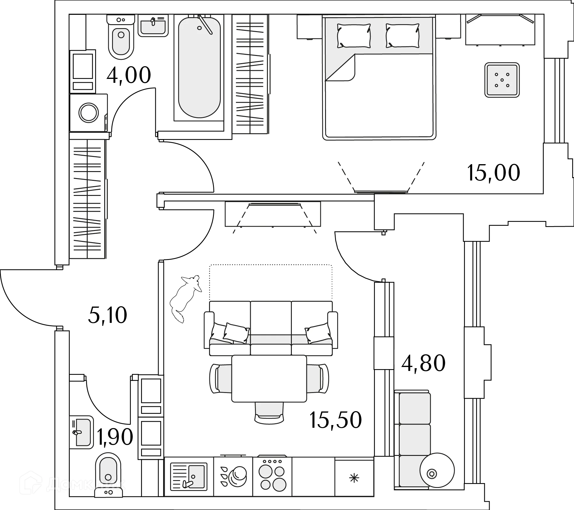 Фото квартиры в ЖК "Тайм Сквер"
