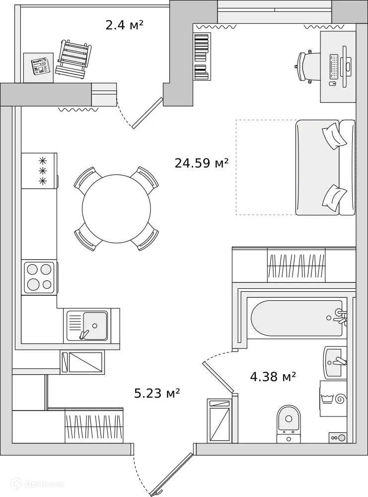Фото квартиры в ЖК ЦДС "Чёрная Речка"