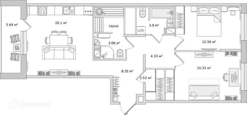Фото квартиры в ЖК "ЦДС Dreamline (Дримлайн)"