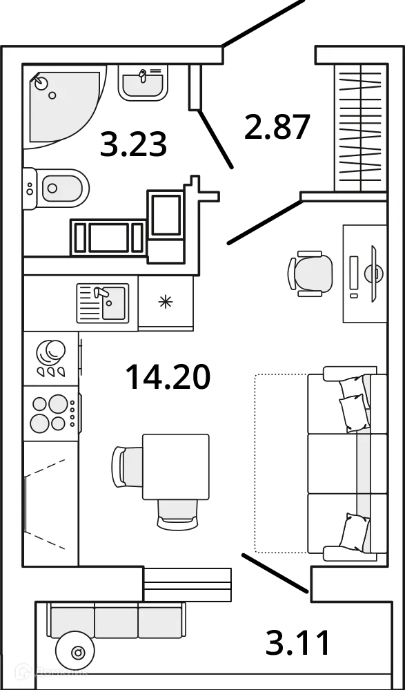 Фото квартиры в ЖК "Master Place"(Мастер Плэйс)